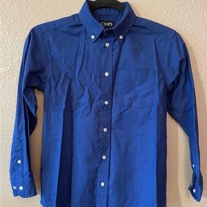 Chaps long sleeve boys shirt size 10 blue